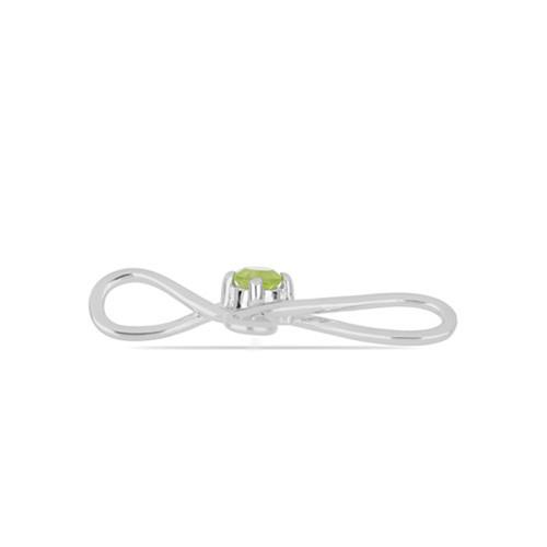 BUY NATURAL PERIDOT GEMSTONE CROSS PENDANT IN STERLING SILVER